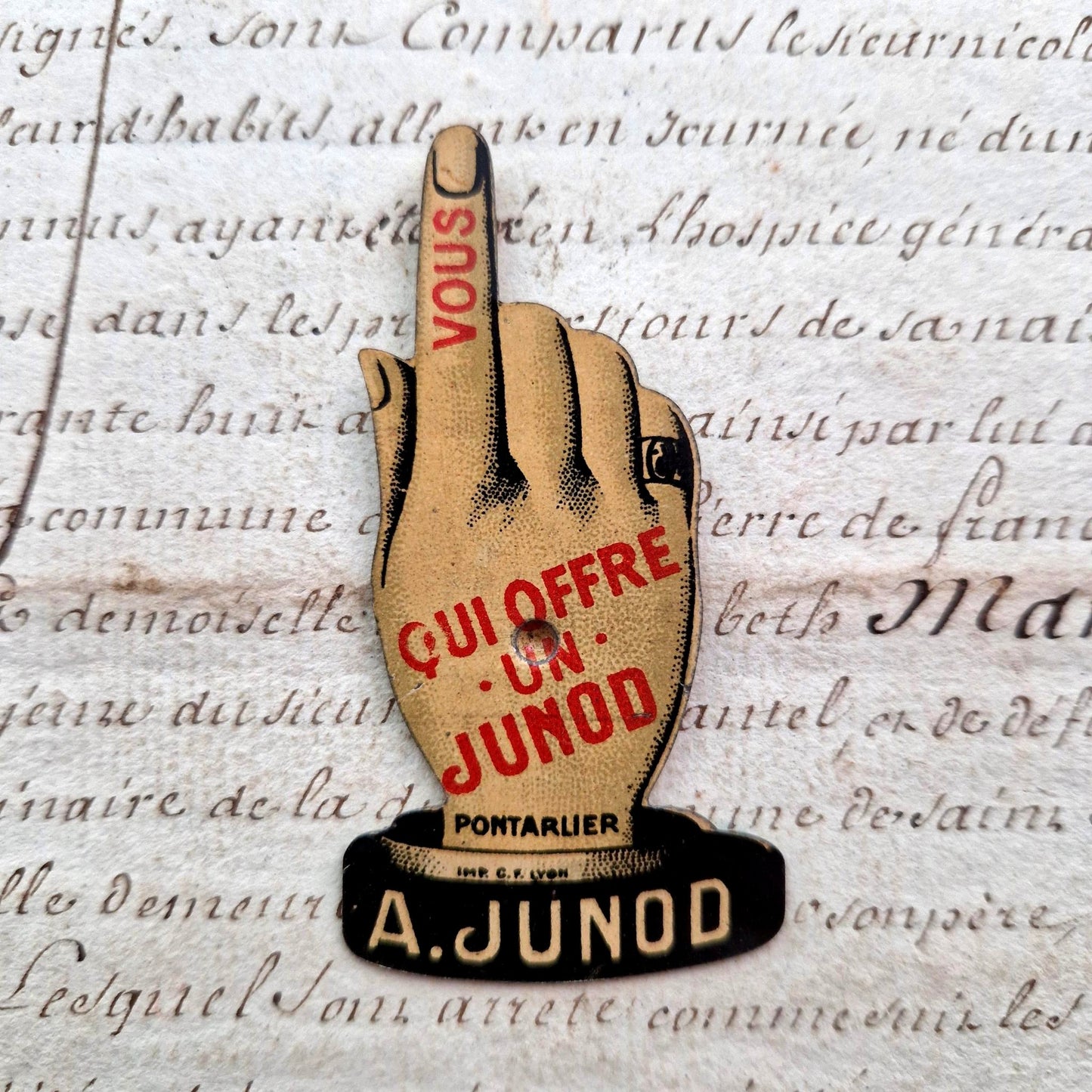 toupie publicitaire comptoir junod