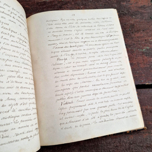 traite des sacrements, cahier religieux 1880