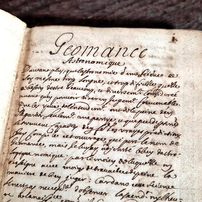 traite esoterique ancien geomancie