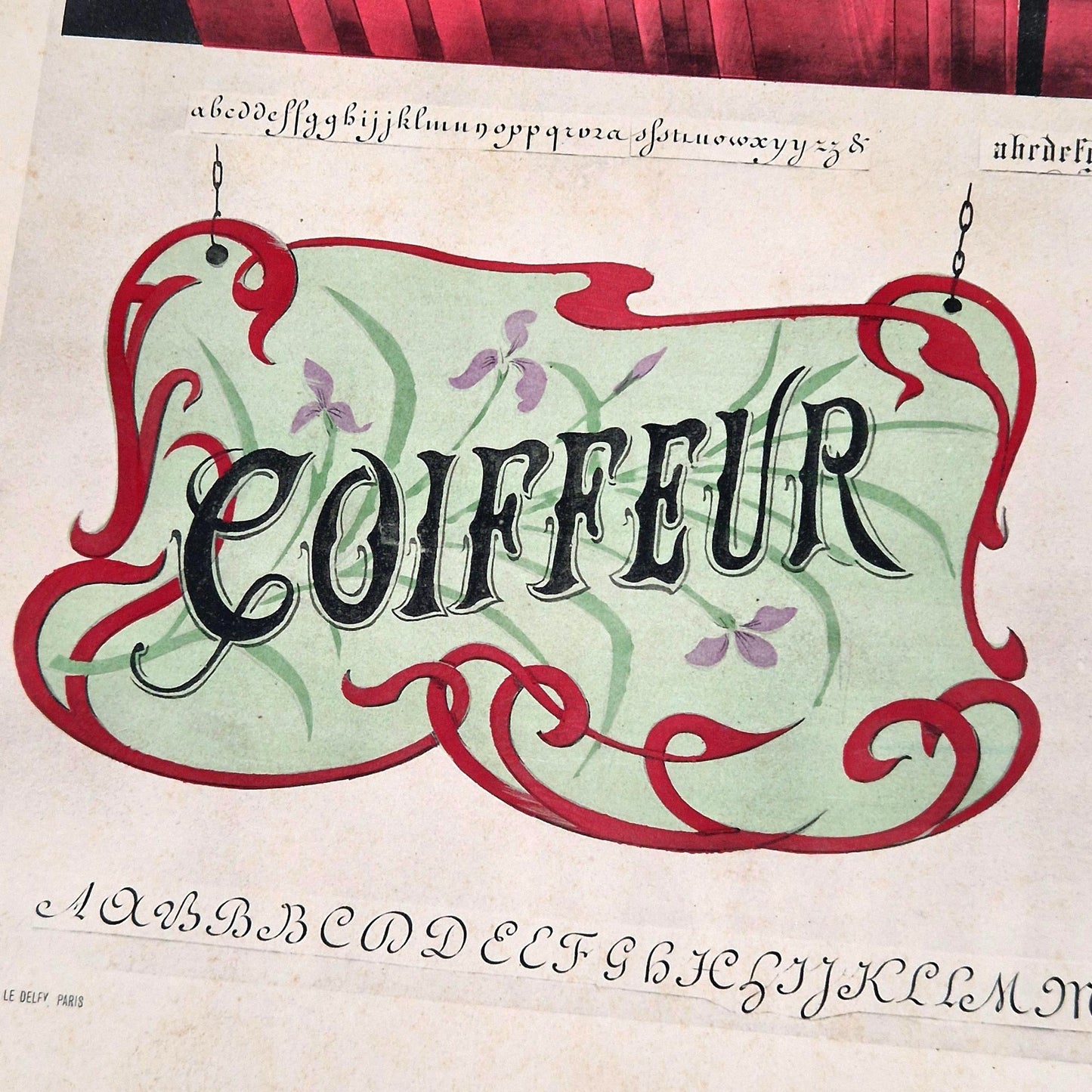 typographie ancienne coiffeur concours 1903