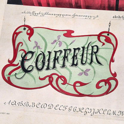 typographie ancienne coiffeur concours 1903