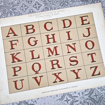 typographie ancienne double effet 1900