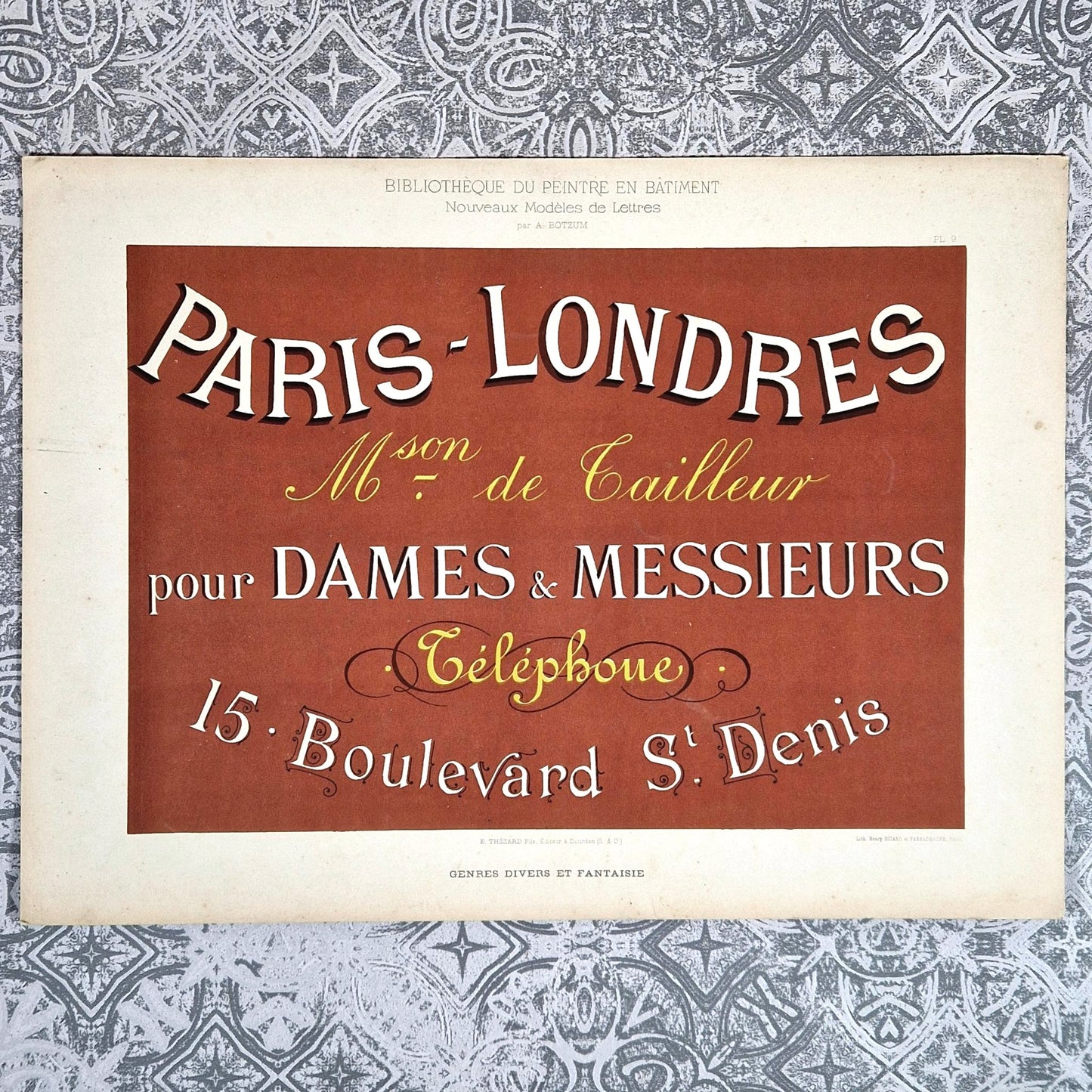 typographie ancienne dourdan thezard