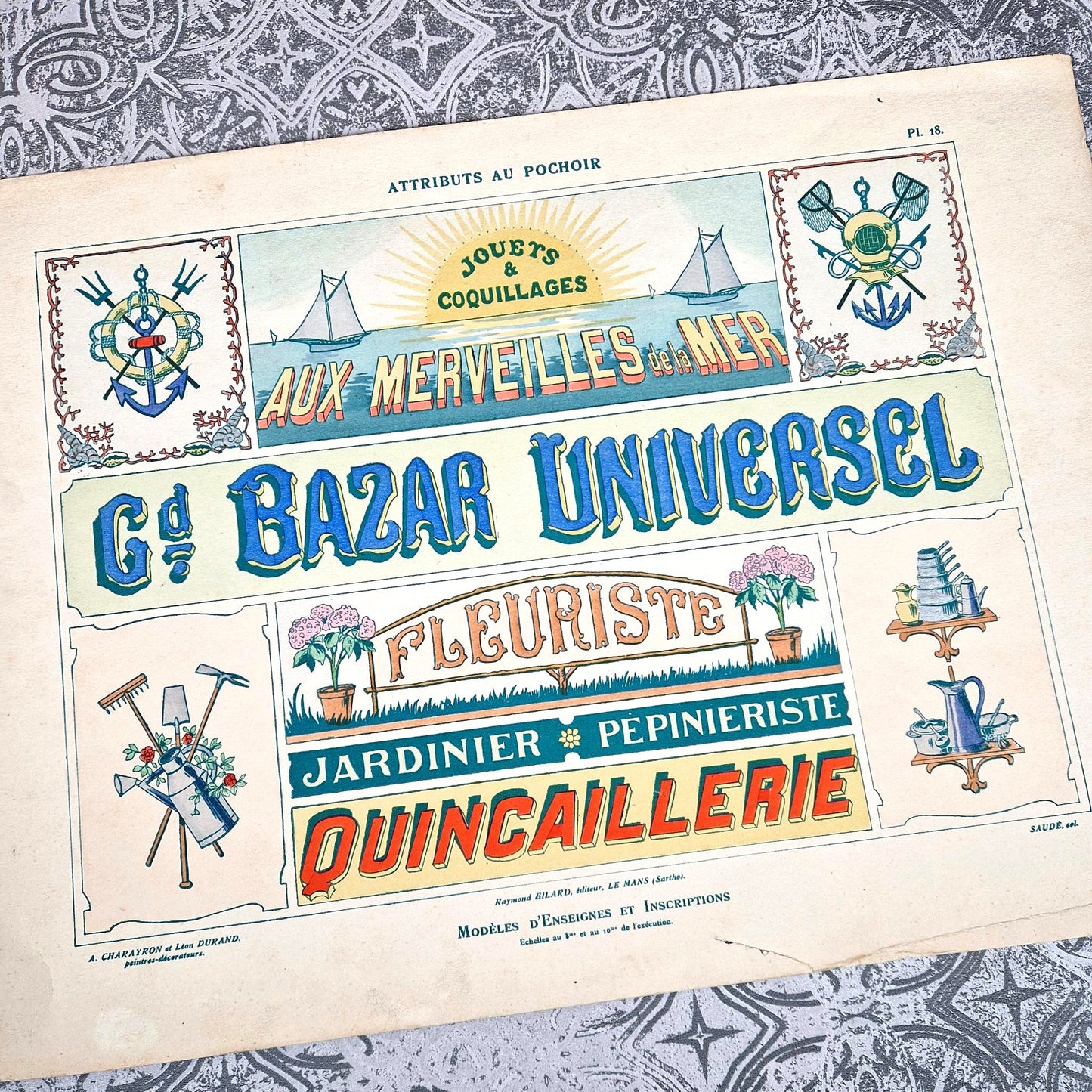 typographie enseignes anciennes bazar