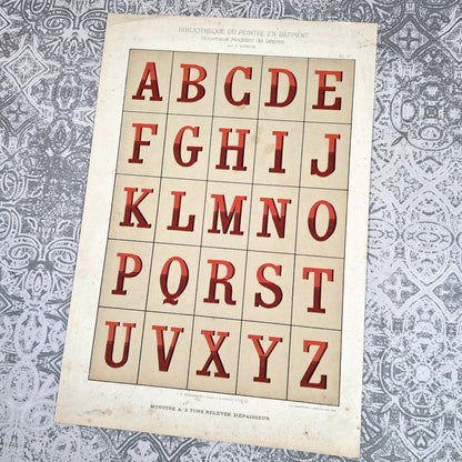 typographie relief deux tons ancienne