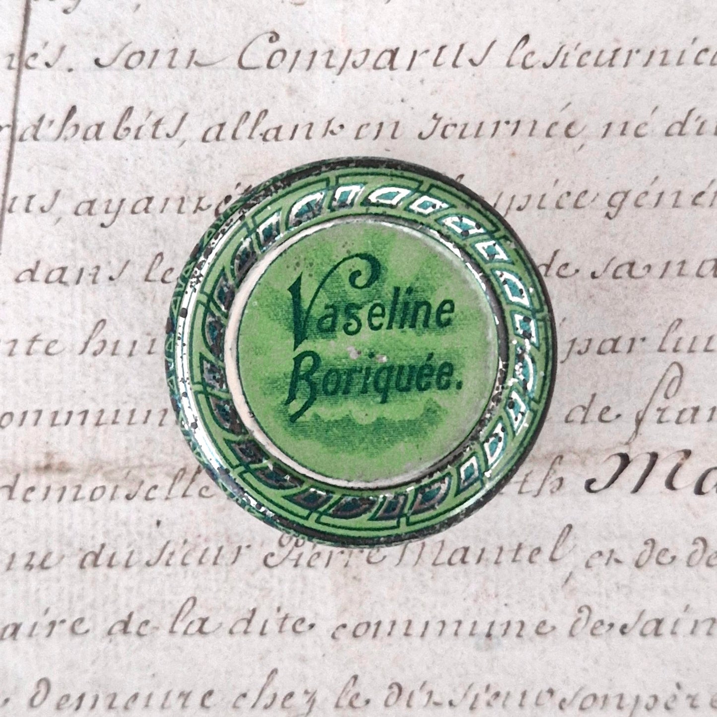 Boite ancienne « Vaseline Borique », Vers 1900