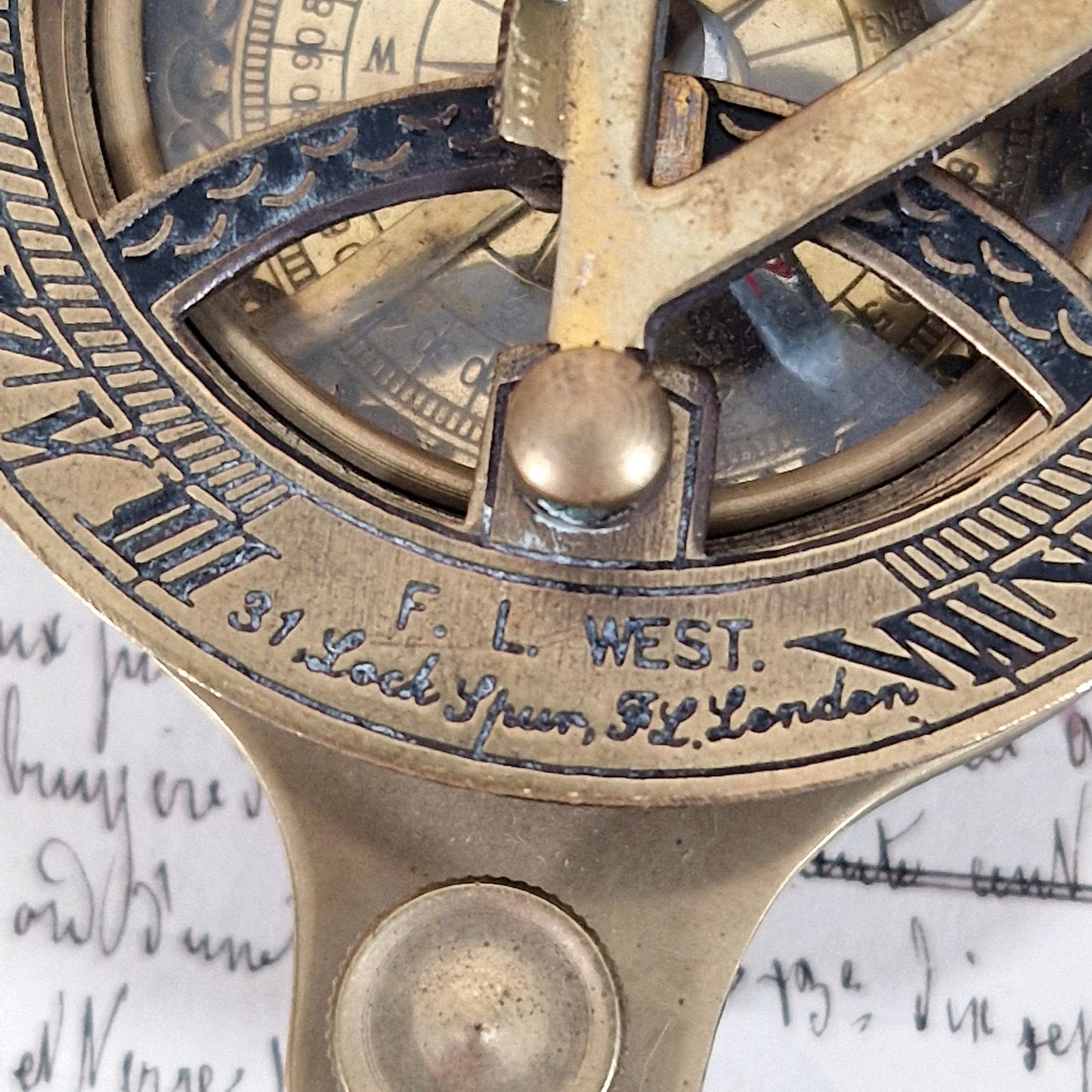 victorian style desk compass