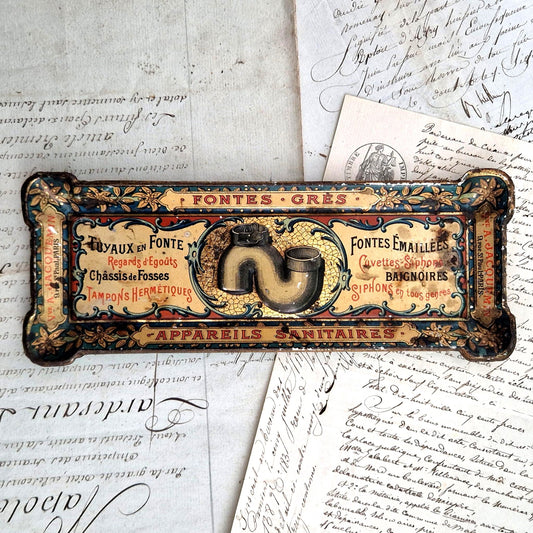 vide poche tole lithographie