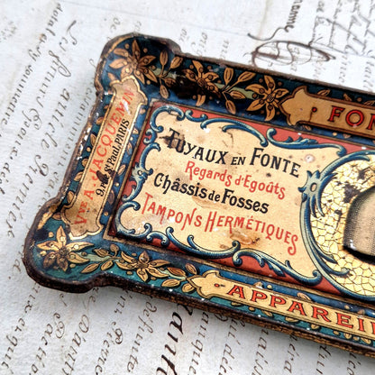 vide poche publicitaire tole lithographiée