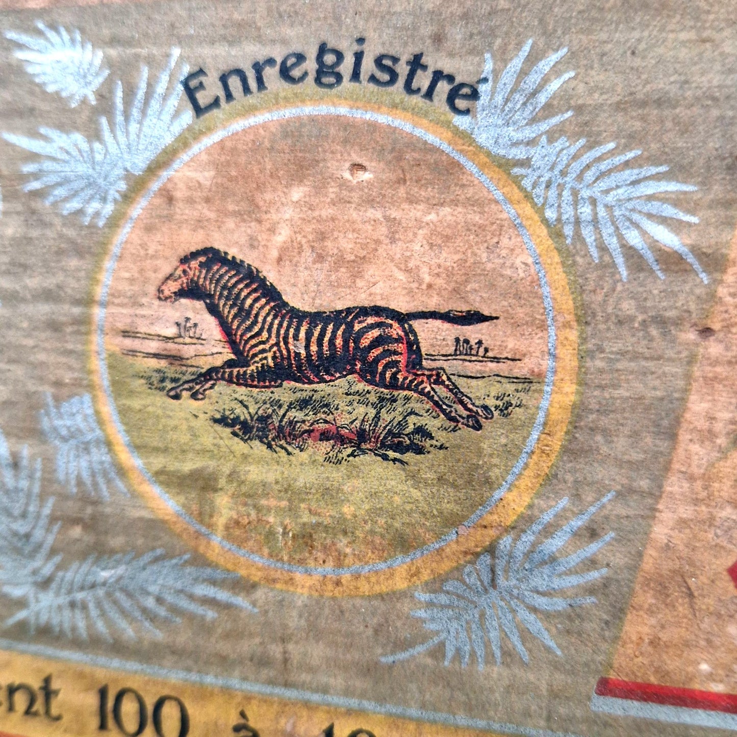 vintage advertising box zebra lead mine