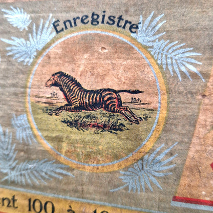 vintage advertising box zebra lead mine