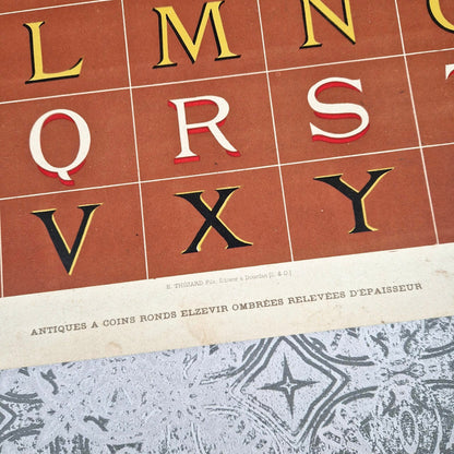 vintage alphabet red yellow white