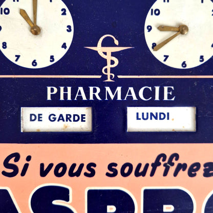 vintage aspro. pharmacy signboard 1950