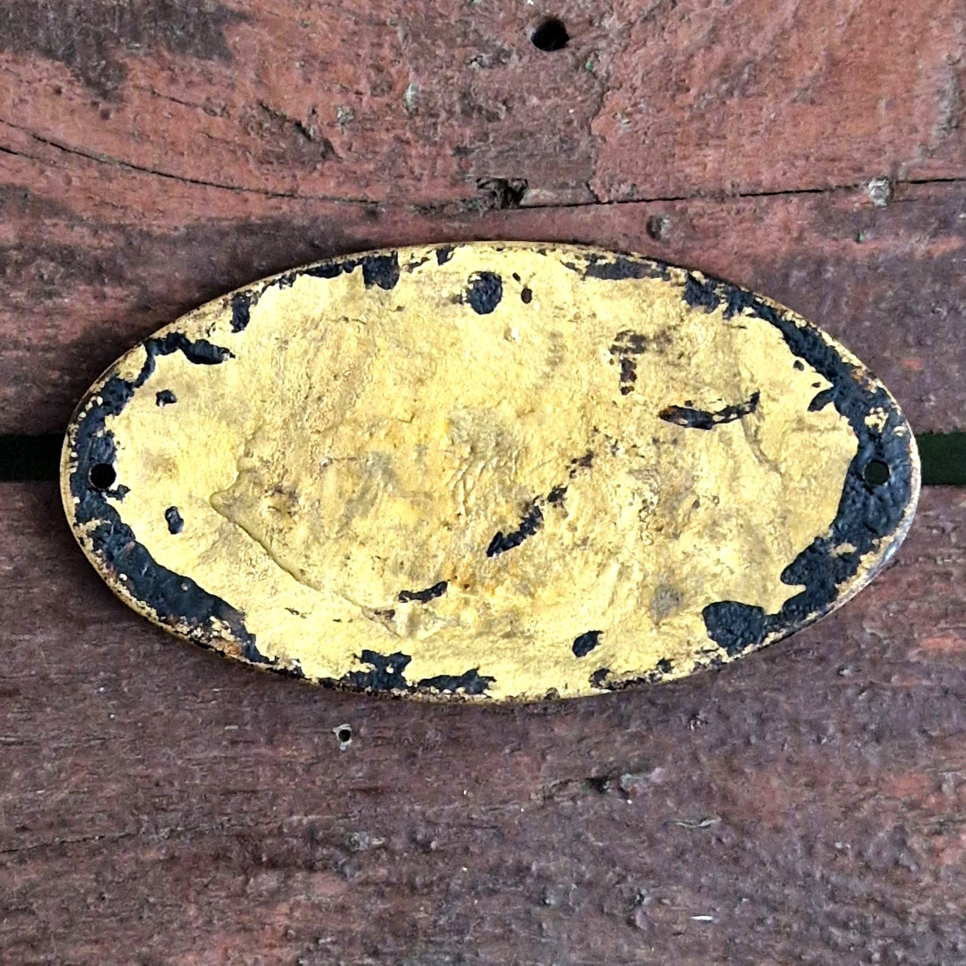 vintage brass doorplate garage