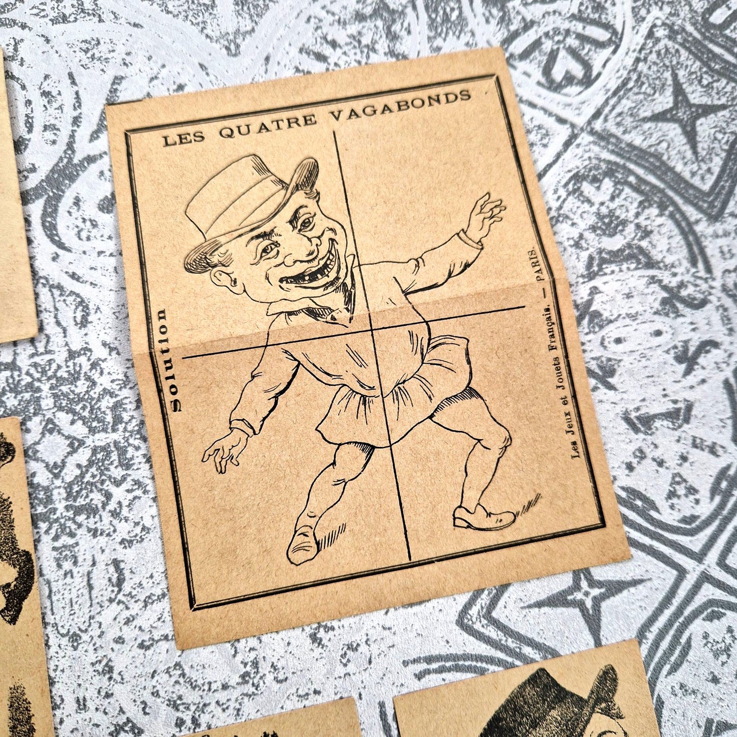 vintage caricature game 1900