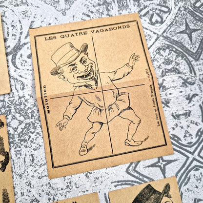 vintage caricature game 1900