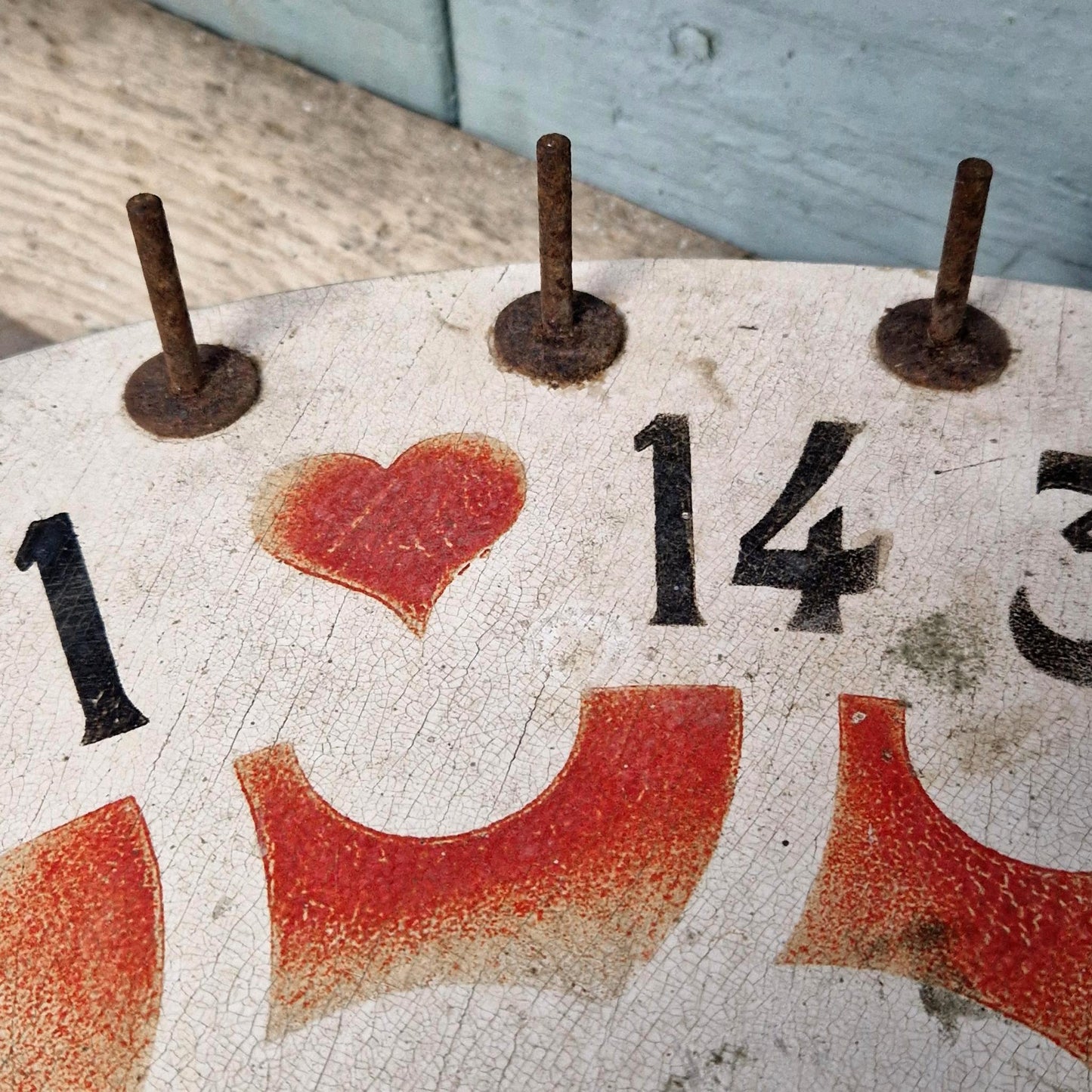 vintage carnival lottery wheel