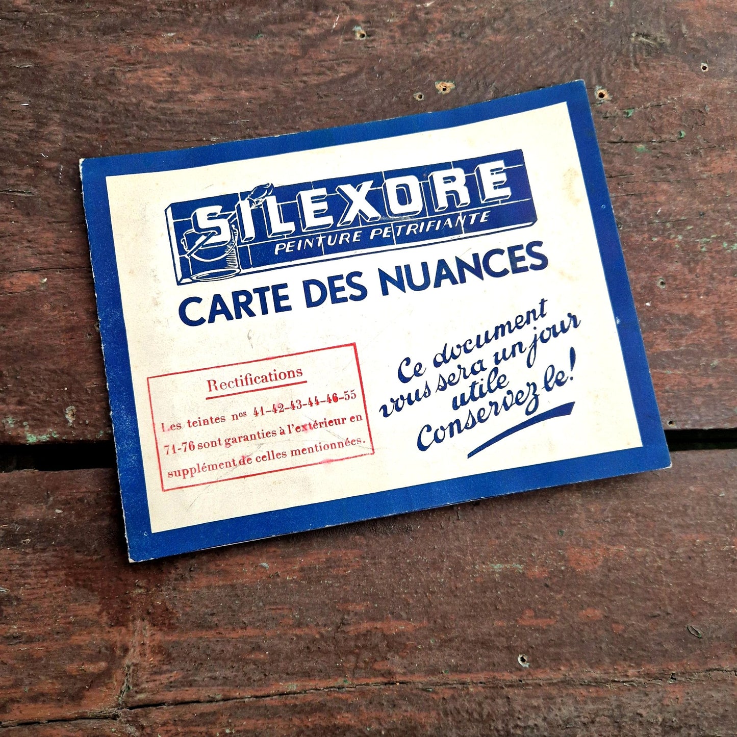 vintage color chart silexore paint