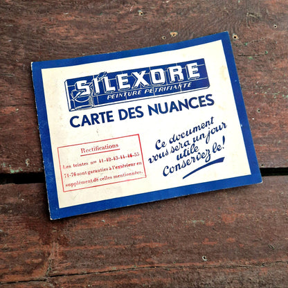 vintage color chart silexore paint