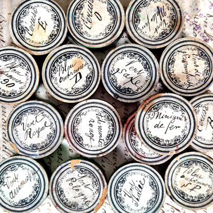 vintage color powders collection