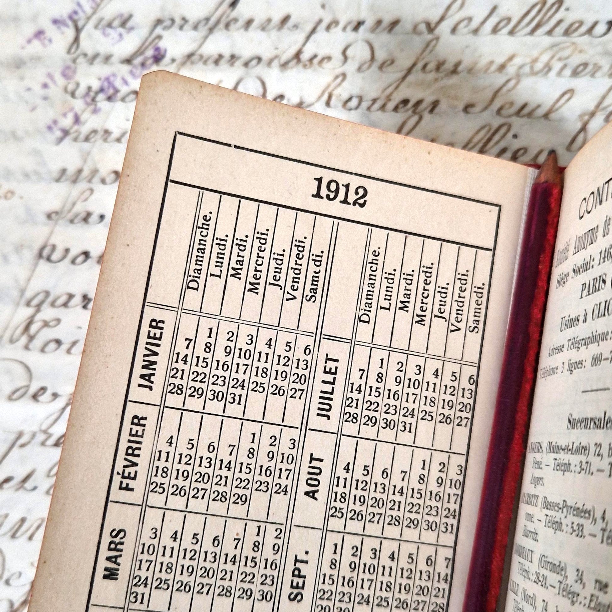 vintage continental tire agenda 1912