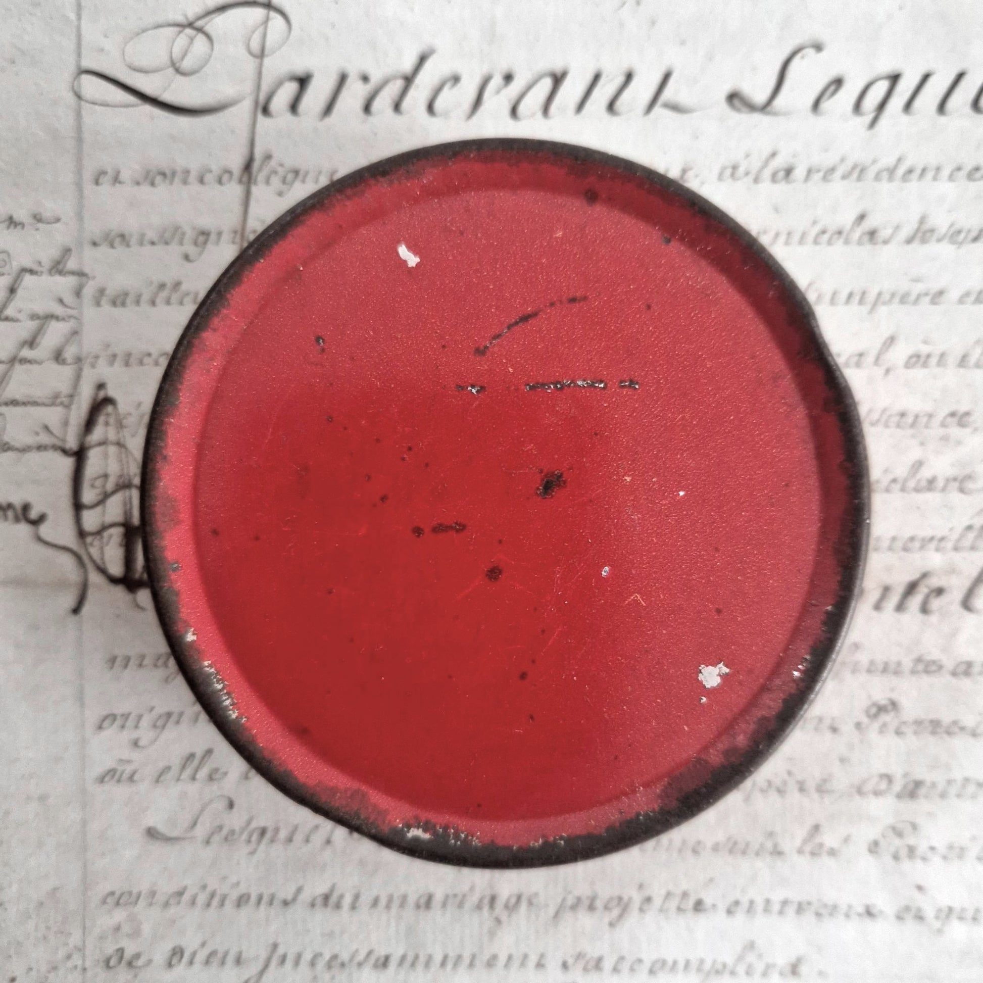 vintage coop polish tin