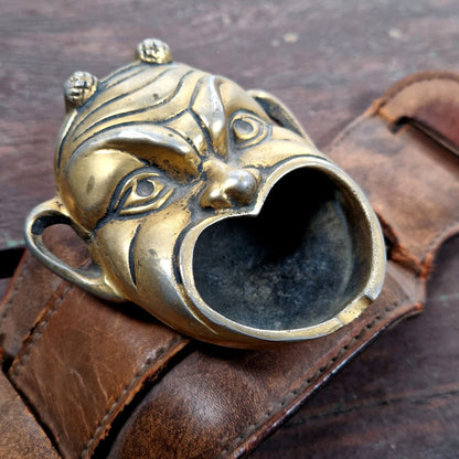 vintage demon brass ashtray chair