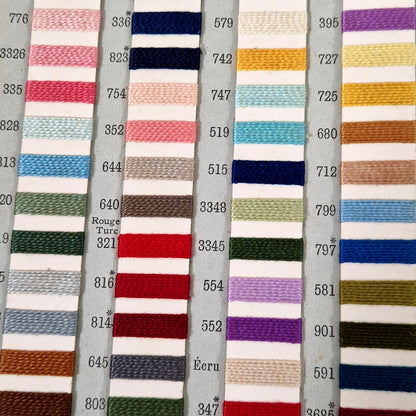 vintage dmc thread color card