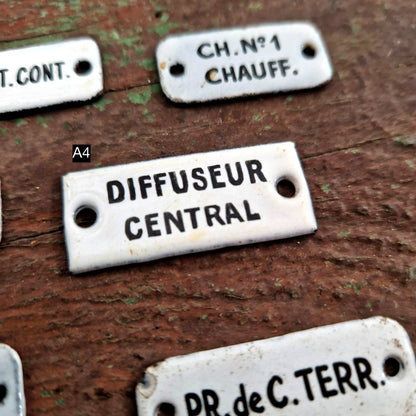 vintage enamel mini sign industrial