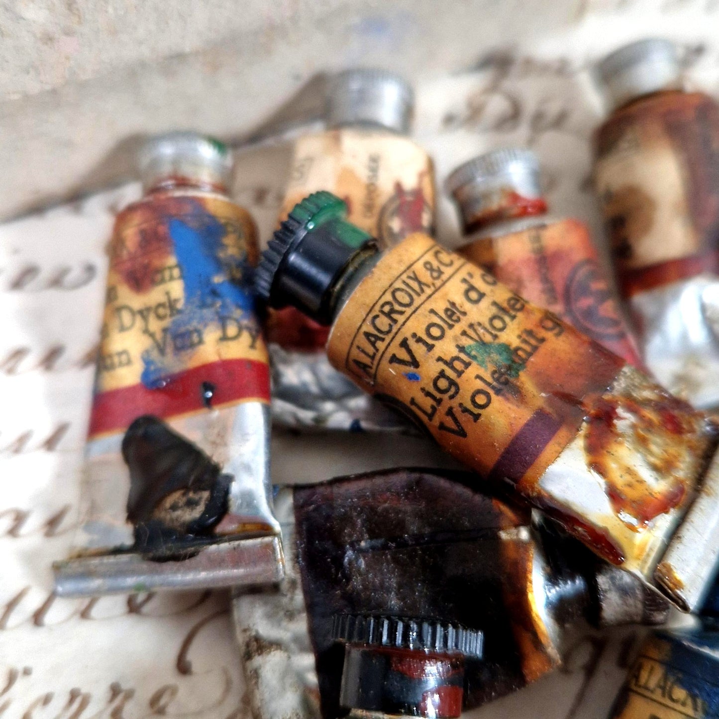 vintage enamel paint tubes france