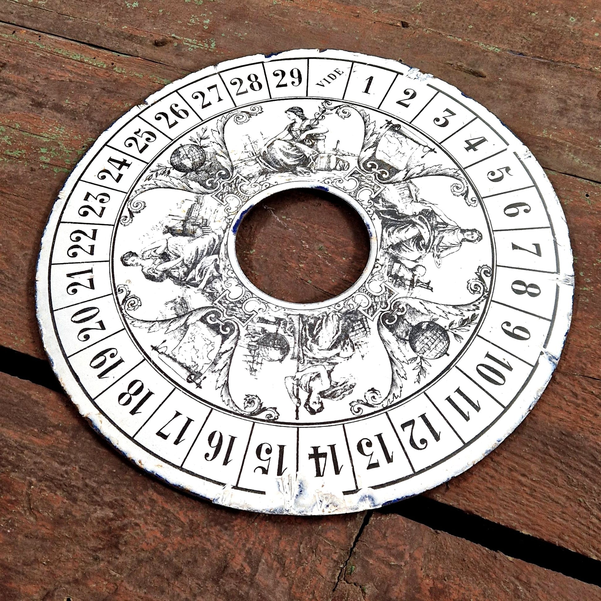 vintage enamel plate cigarette dispenser