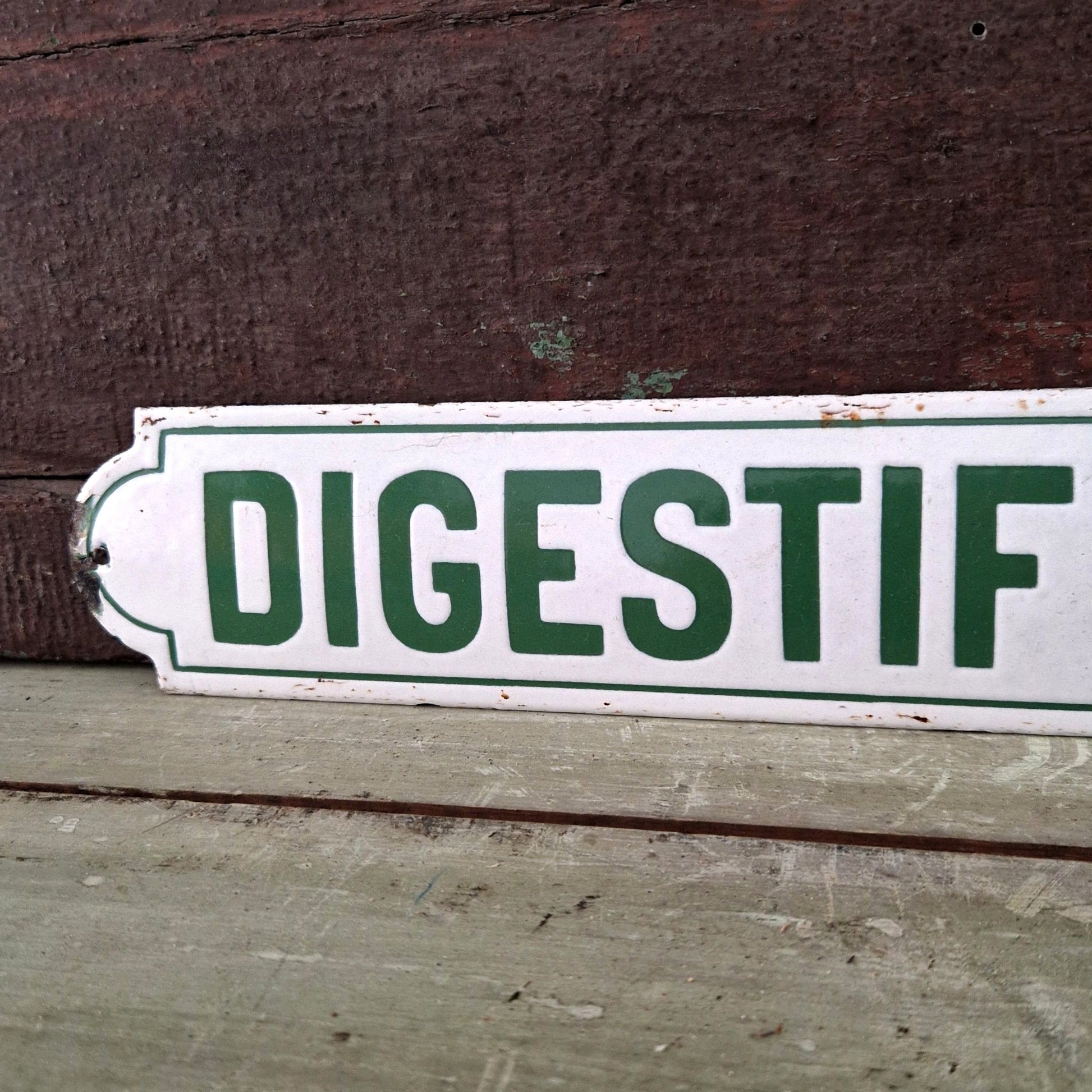 vintage enamel sign cap martin