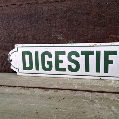 vintage enamel sign cap martin