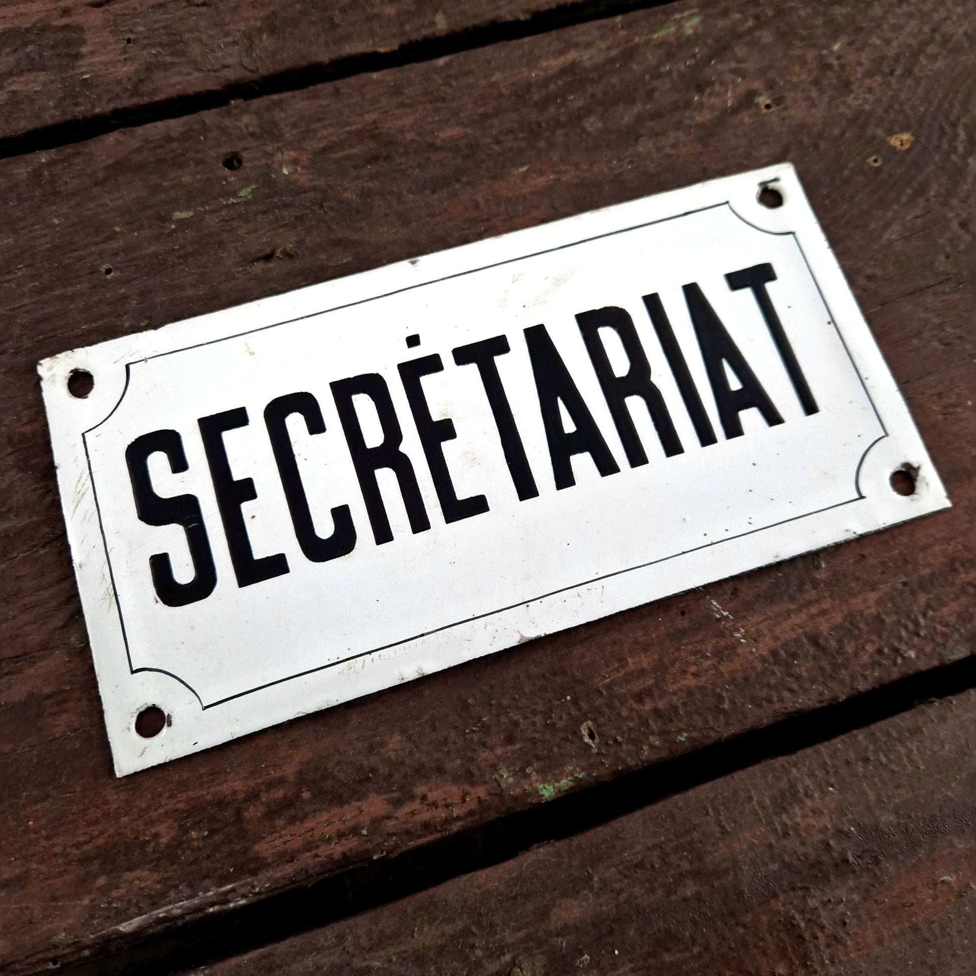 vintage enamel sign secretariat