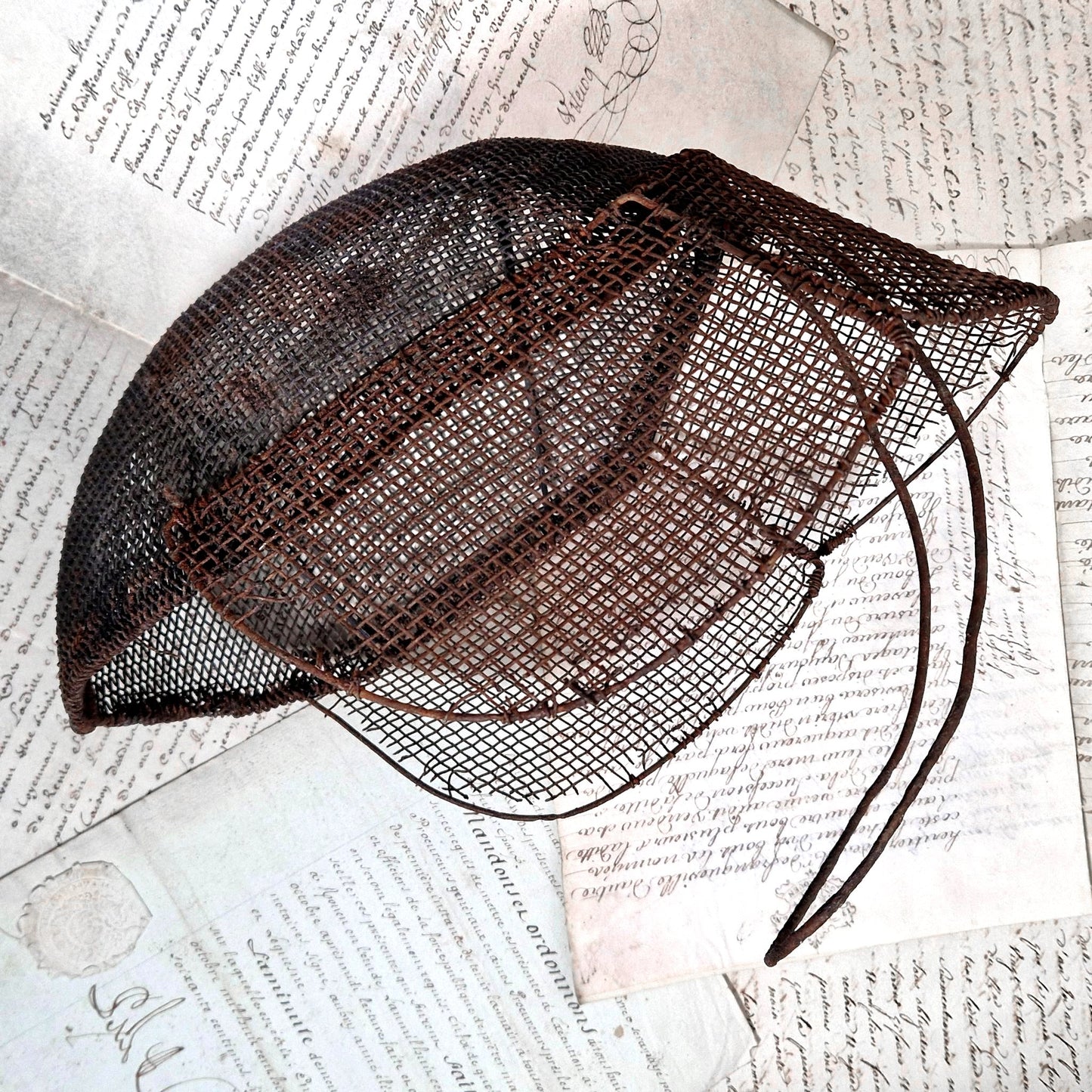 vintage fencing mask industrial decor