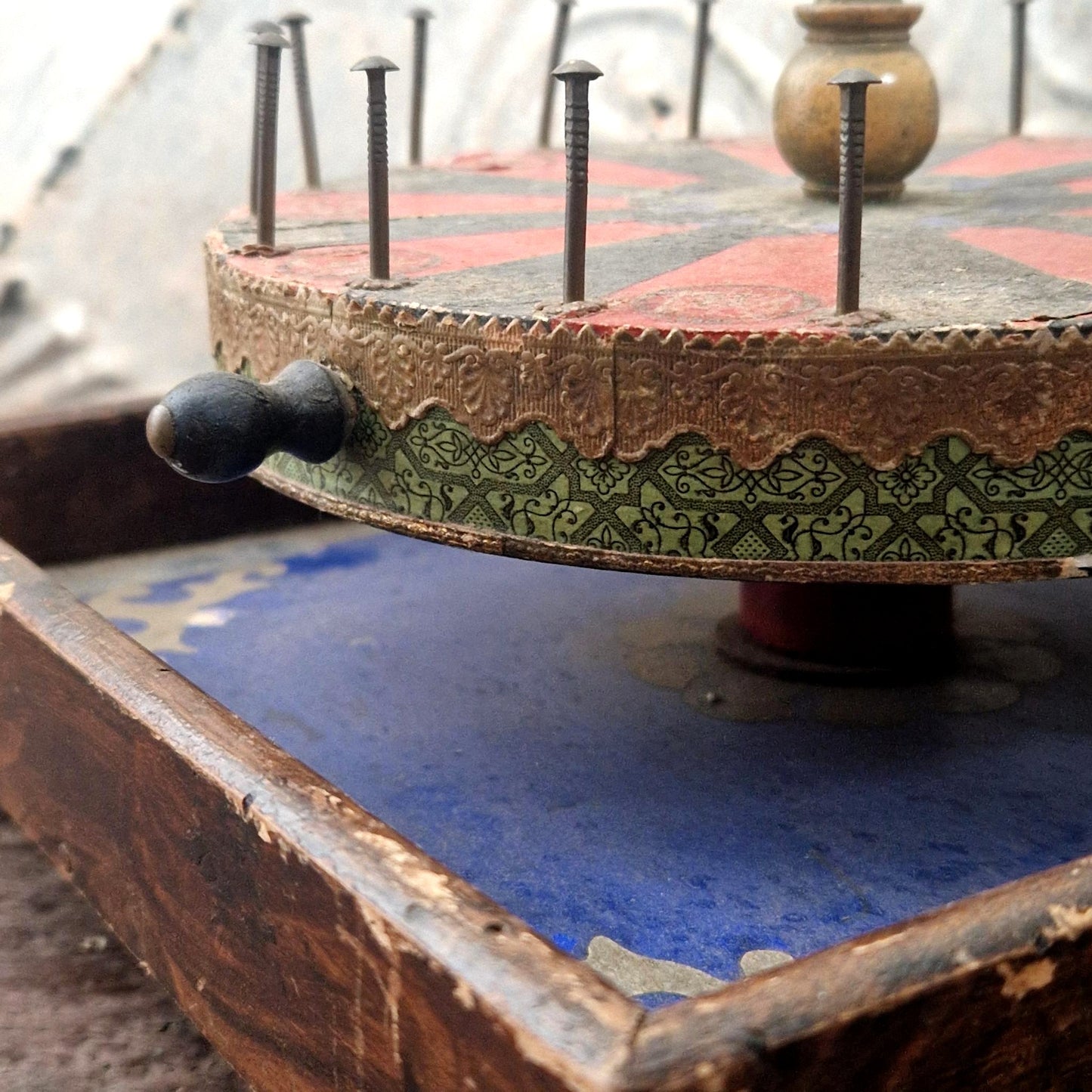 vintage fortune wheel wood