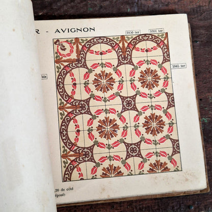 vintage french cement tile sample