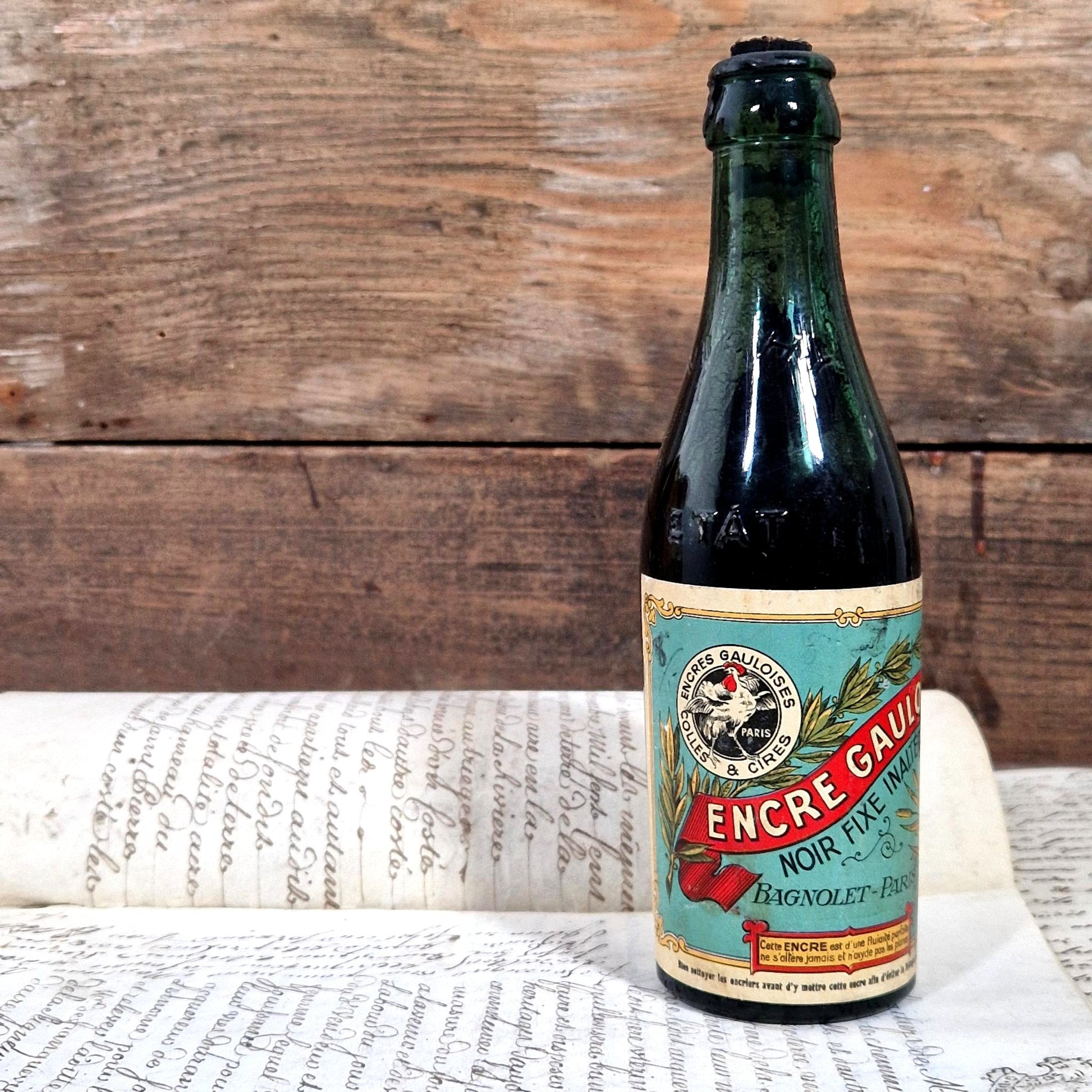 vintage french ink bottle 1900