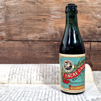 vintage french ink bottle 1900