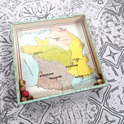 vintage french map game balls