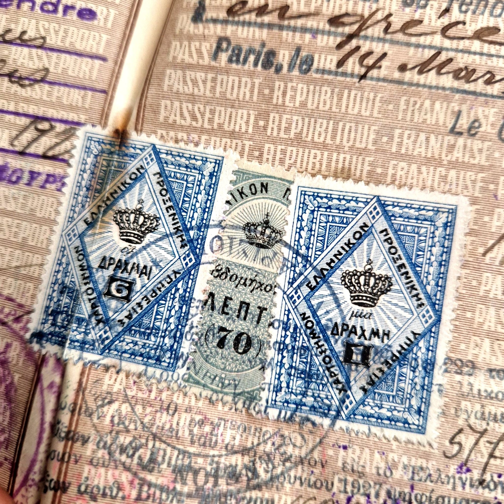 vintage french passport 1928