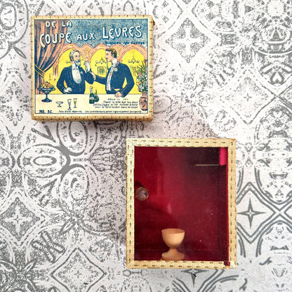 vintage game from glass to lips