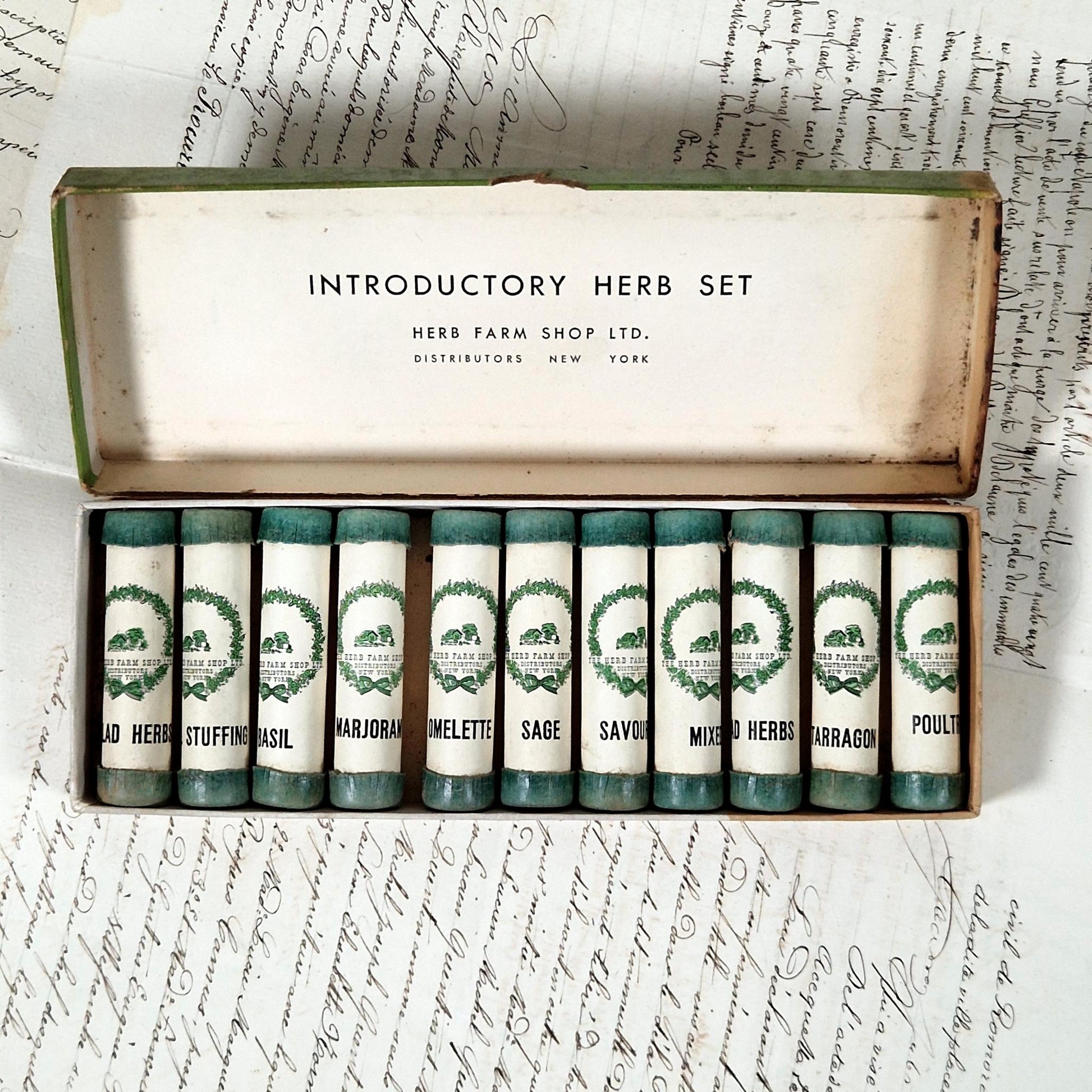 vintage herb set herb farm shop ny