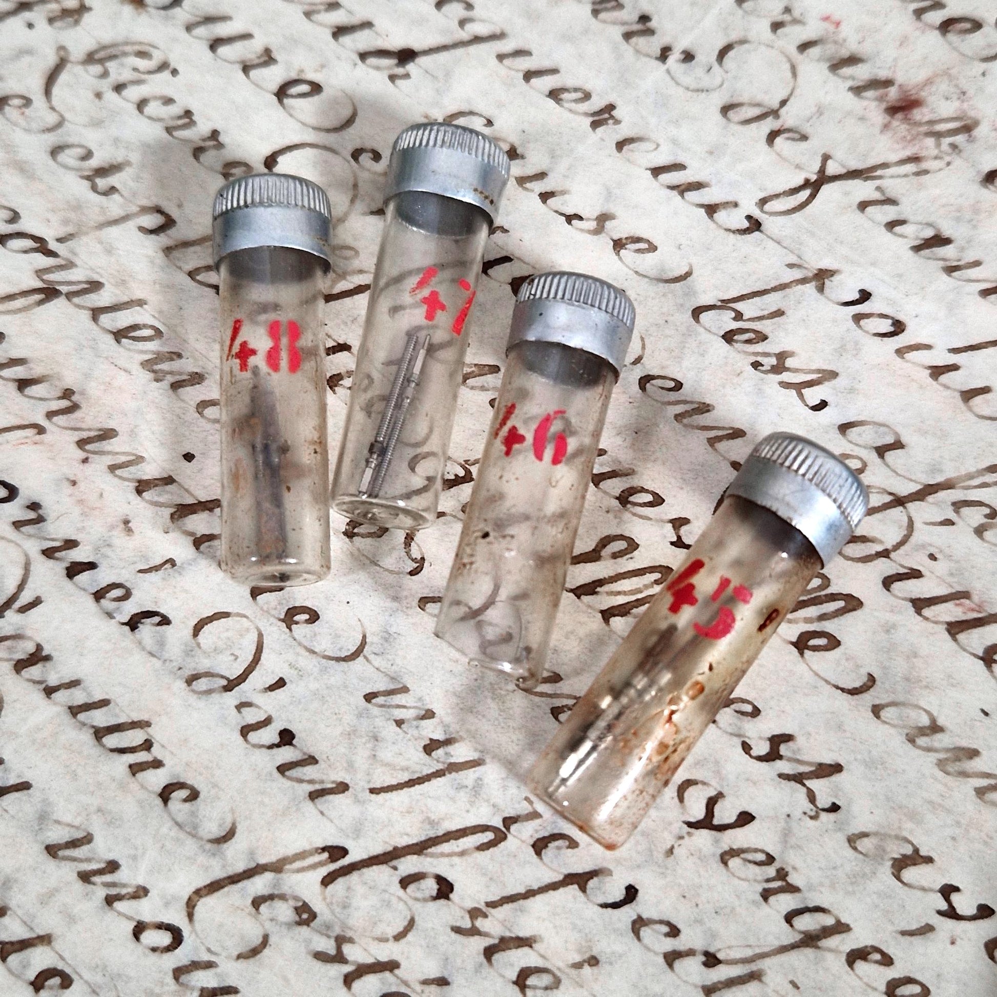 vintage horology parts tray