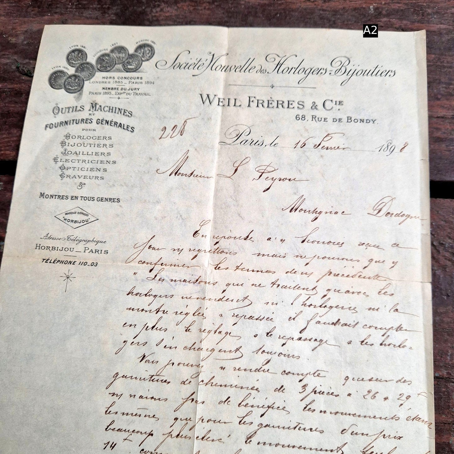 vintage illustrated business paper