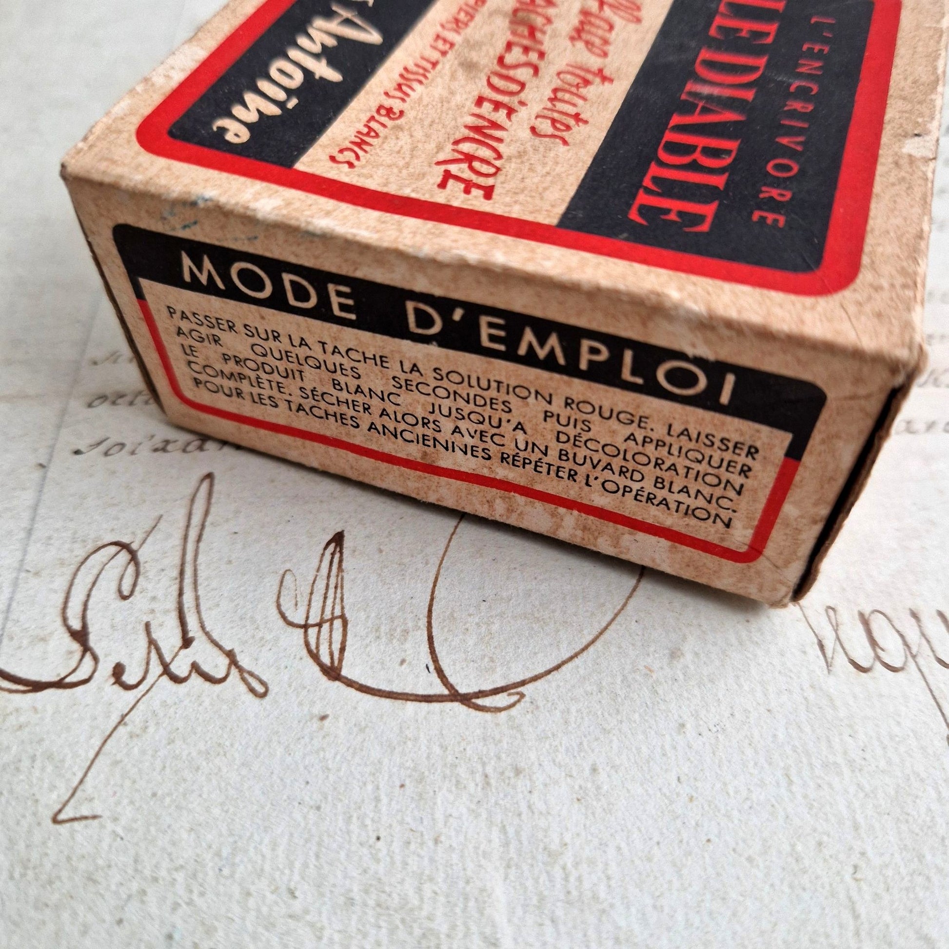 vintage ink remover box devil