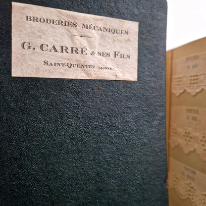 vintage lace sample book carre saint-quentin