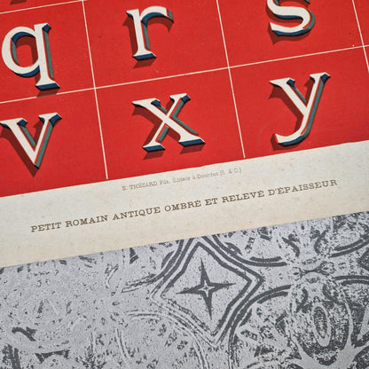 vintage lettering red typography antique