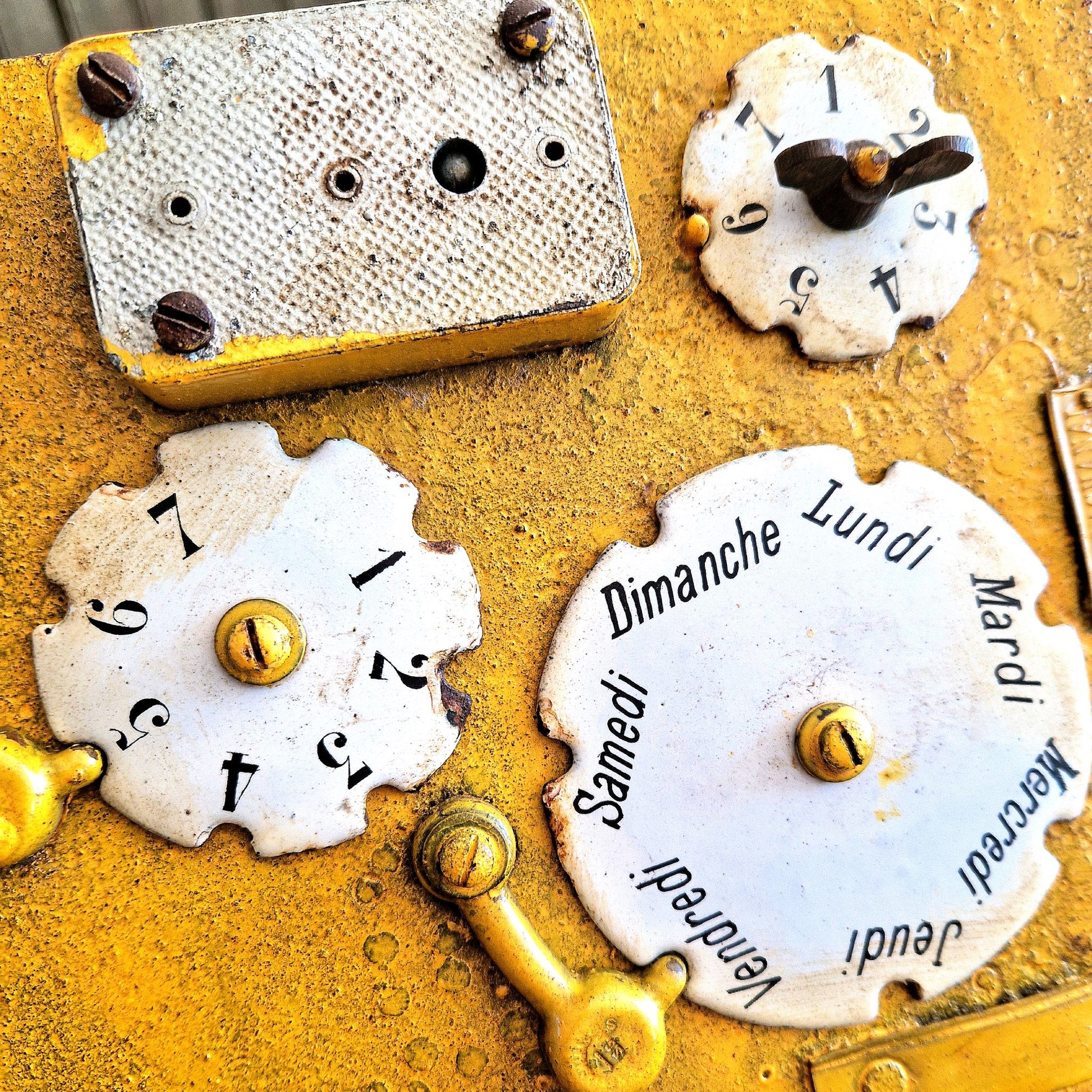 vintage mail slot closeup