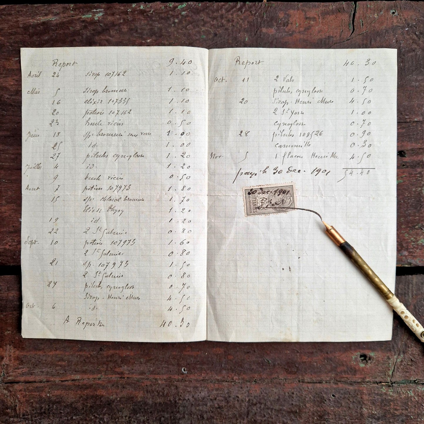 vintage medical document remedies 1901